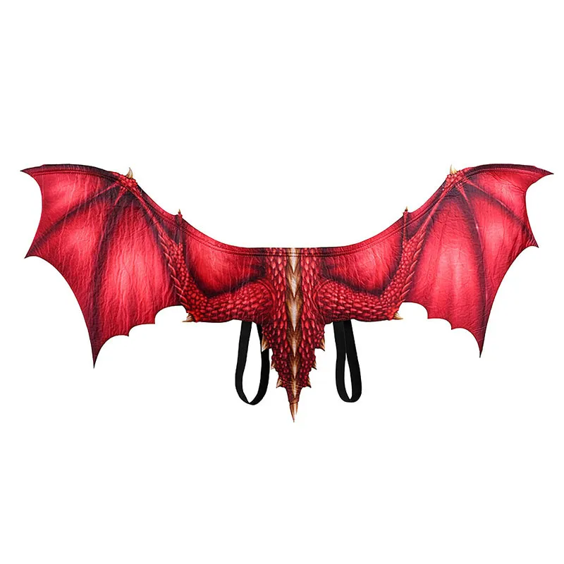 Adult Boy and Girl Kids Halloween Decoration Carnival Party Animal Costume Dragon Cosplay Masquerade Face Mask and Wings