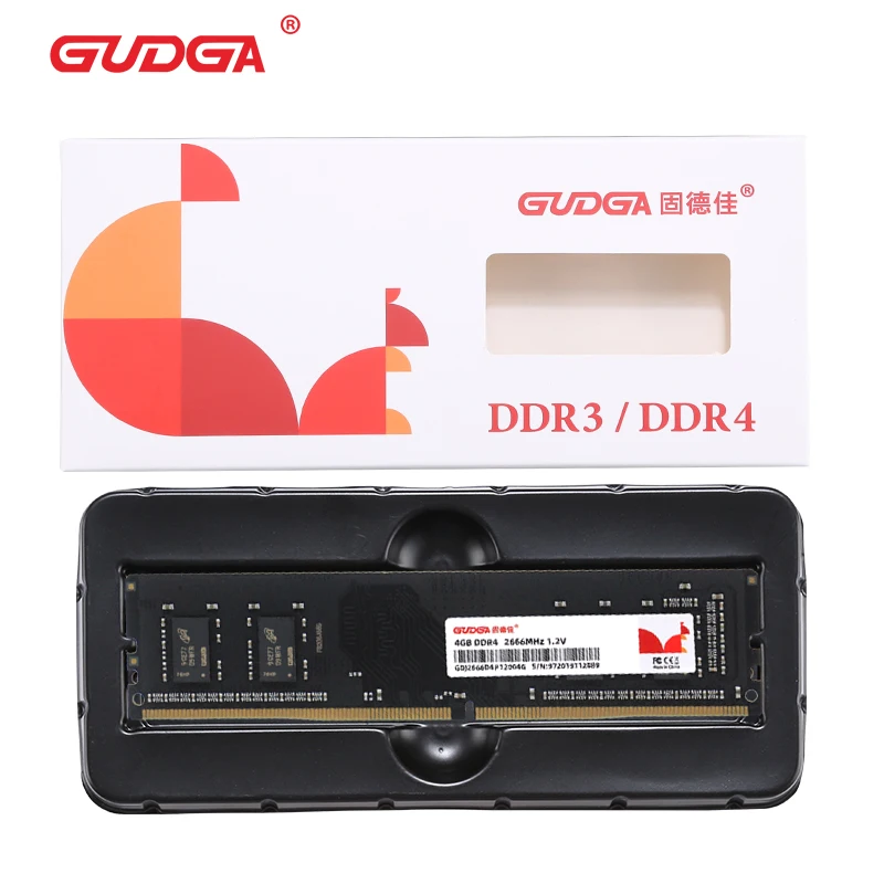 GUDGA Memory Ram ddr4 4gb 8gb 16gb Memoria Ram Dimm 2666mhz 1.2V 288Pin per Computer Desktop tutte le schede madri