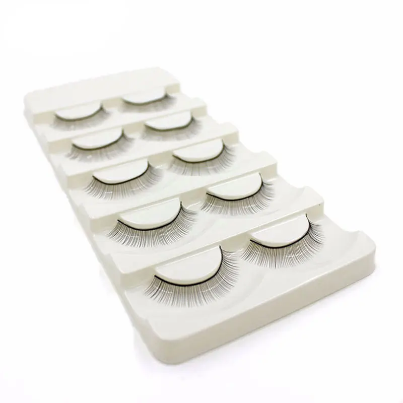 5 Pairs Pratice Strip Lashes for Training Eyelash Extensions Lash Mannequin Head Practice Kit Makeup Tool