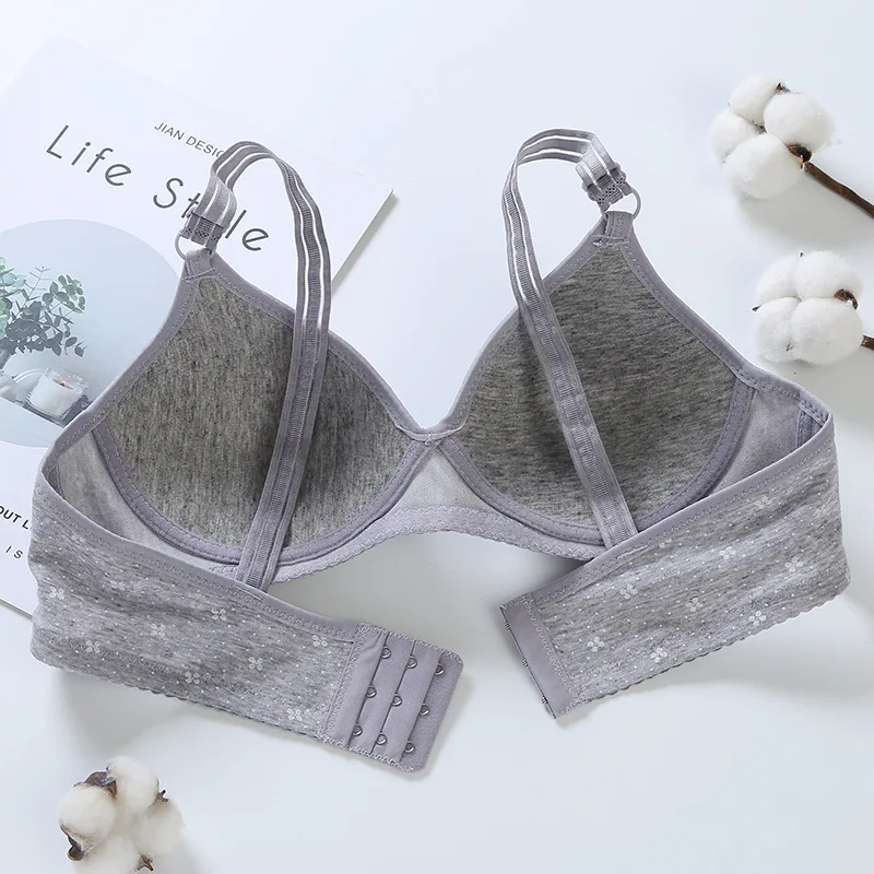 Print floral lace bralette sexy push up cotton soft bra solid A B cup bras for women big bust 75 80 85 90 95 100 vs bh tops C09