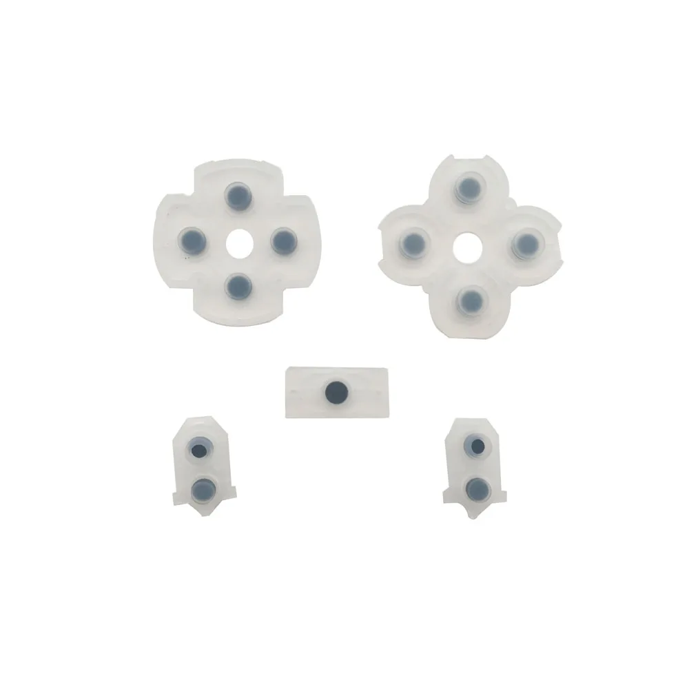 PS4 슬림 프로 게임 컨트롤러 수리용 실리콘 전도성 고무 버튼 10 개