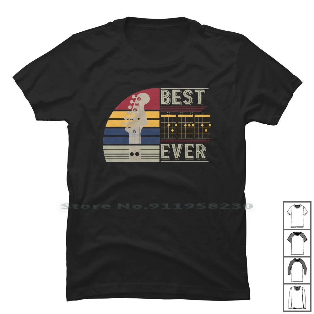 Guitar Dad Best Ever T Shirt 100% Cotton Guitar Player Birthday Player Guitar Quote Layer Daddy Ever Best Eve Day Dad