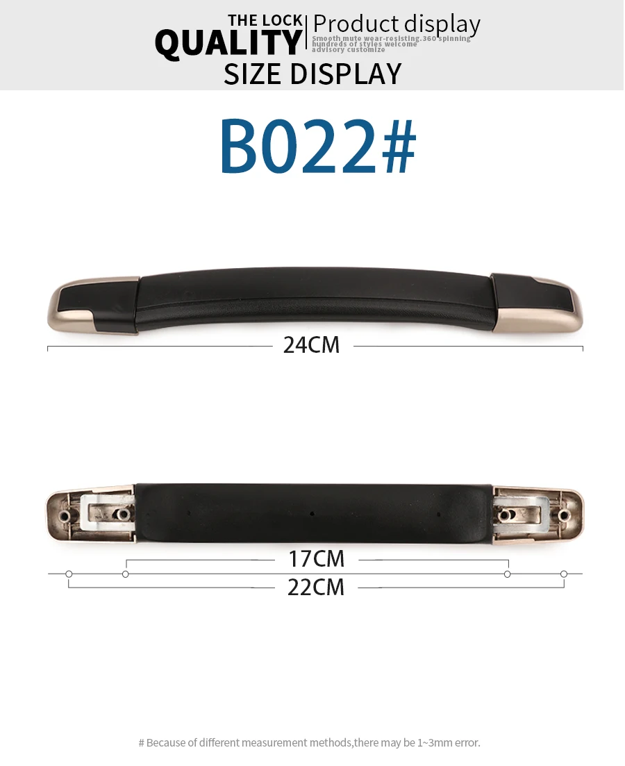 SUZAOZHE Suitcase Luggage Replacement Handle Travel Suitcase Handle Strap Factory Replacement Zinc Alloy Grip Carry Grip