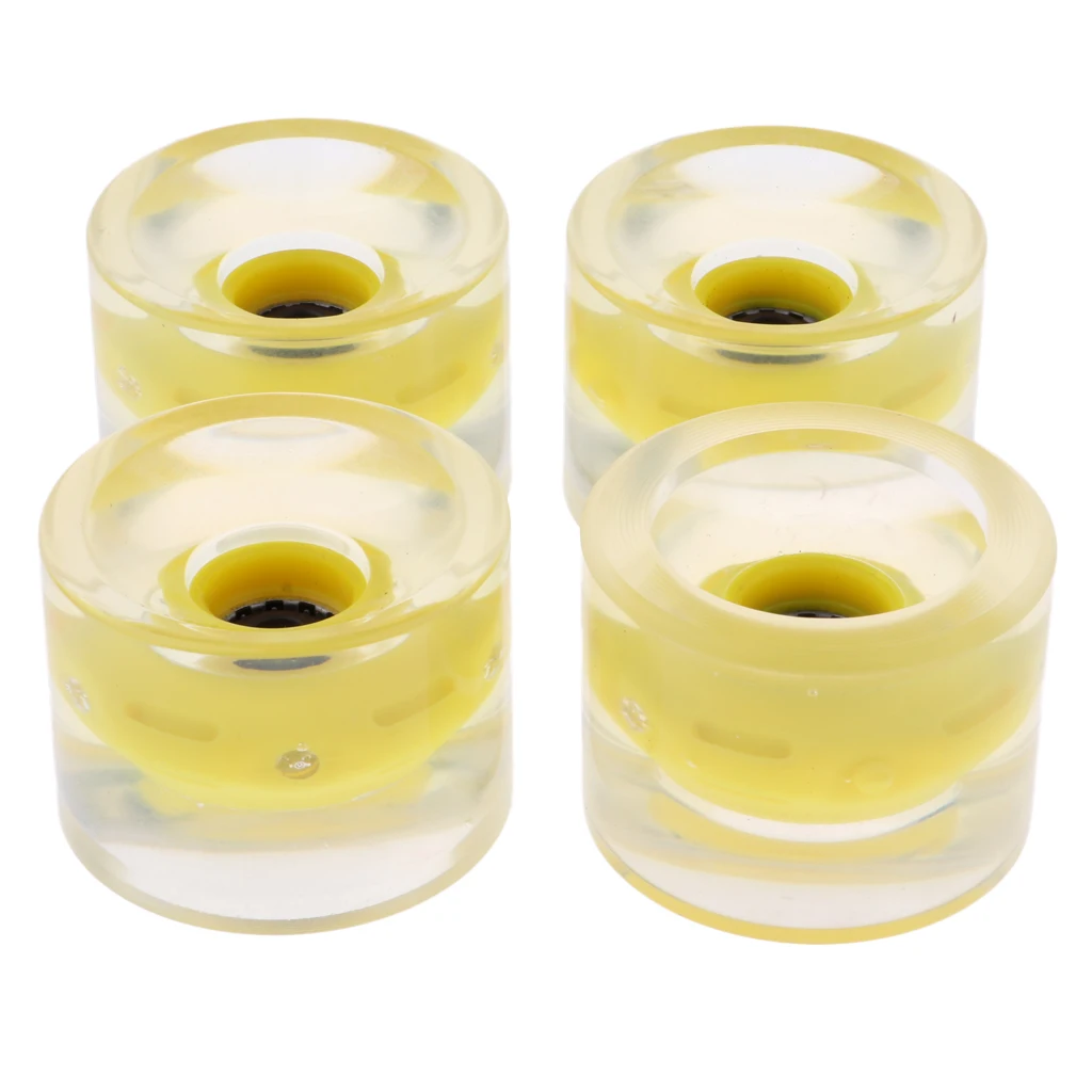 4pcs 70mm Light Up Skateboard Longboard Wheels Glow At Night 78A for Skateboards Accessories Spare Parts