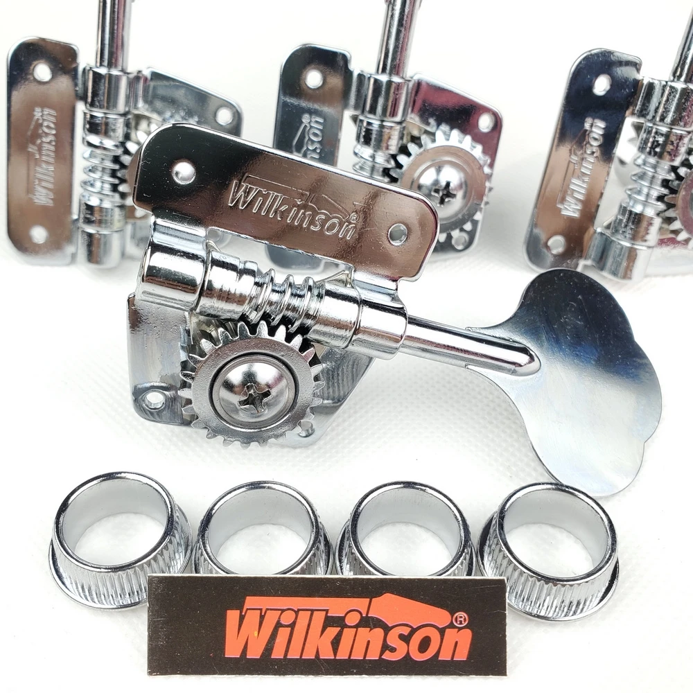 Open Frame Electric Bass Machine Heads Tuners Wilkinson Tuning Peg Chrome Silver for bass WJBL-200  from korea