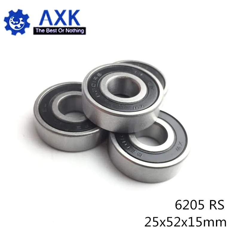 

6205RS Bearing ABEC-3 (2 PCS) 25x52x15 mm Deep Groove 6205-2RS Ball Bearings 6205RZ 180205 RZ RS 6205 2RS EMQ Quality