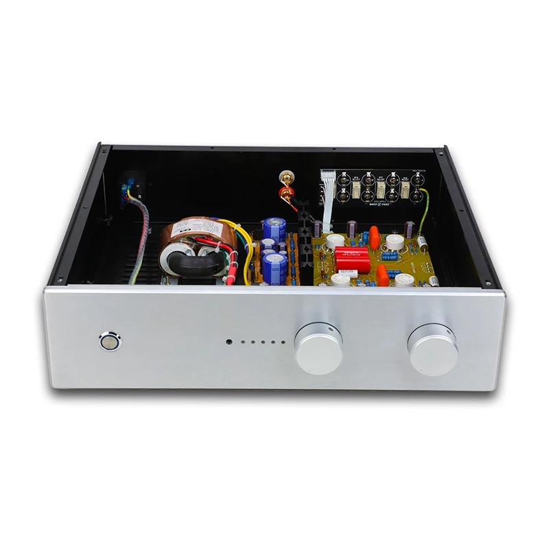 SUQIYA-جهاز التحكم عن بعد 12AX7 أنبوب مكبر للصوت قاعدة على كونراد-جونسون CL Preamp 4 قنوات RCA التحكم عن بعد التبديل المدخلات مع فونو أمبير