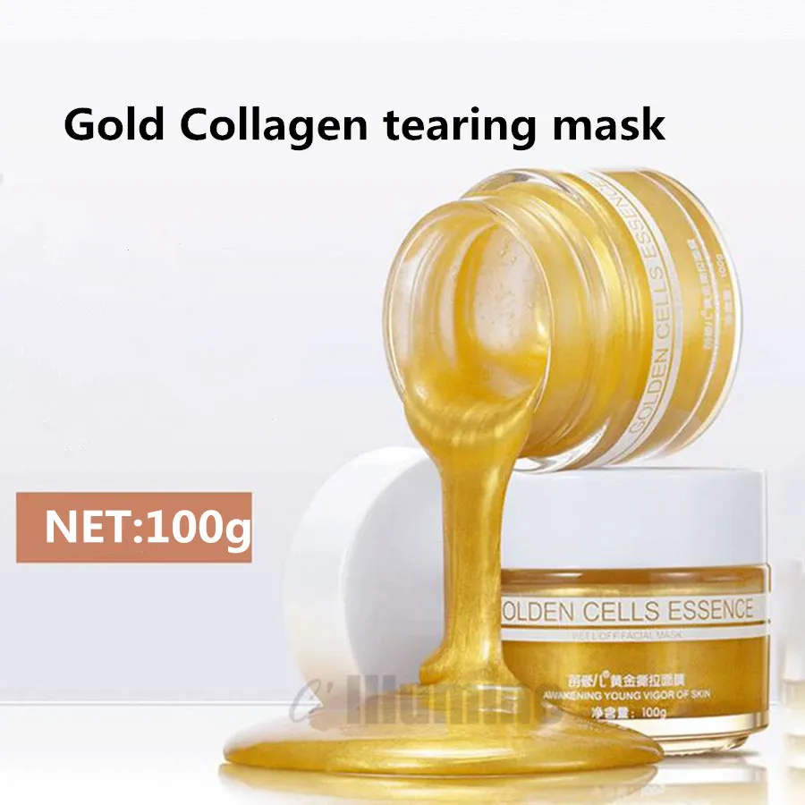 Gold Collagen Peel Off  Blackhead Tearing Mask Gel Jelly Mask Cream Deep Cleanse Women 100g