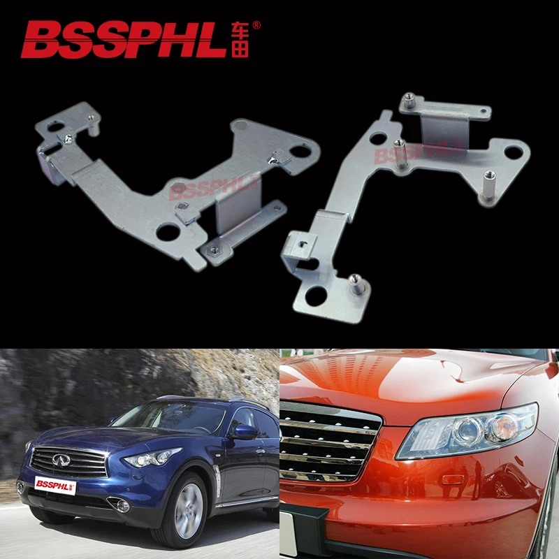 BSSPHL Car Styling Frame Adapter Projector Lens DIY Bracket Holder Retrofit for INFINITI FX NON-Following 2009-2013