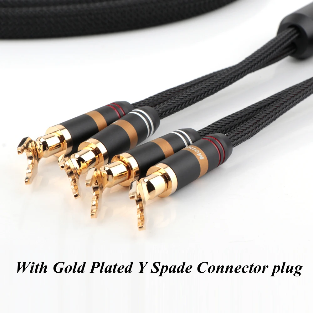 Pair Monosaudio S801 Hifi Audio 5N OFC Audiophile Loudspeaker Cable ,Hi End Speaker Wire ,Audio Video Line