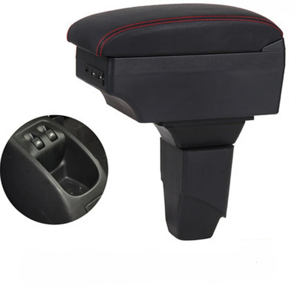 

For Peugeot 206 207 Armrest Box Car Center Console Storage Space Case Elbow Rest with Cup Holder USB Interface