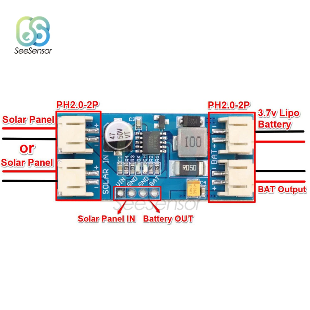 DC 6V 9V 12V CN3791 MPPT Solar Panel Regulator Controller Module for Single-cell LiPo Battery Overvoltage Protection