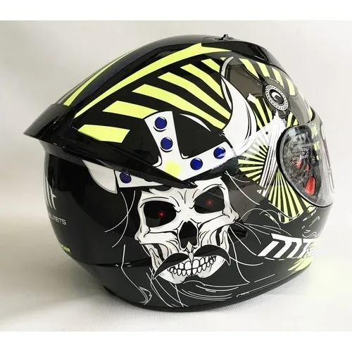 Mt Helmet Mt Stinger Viking A3 Gloss Black Yellow- L