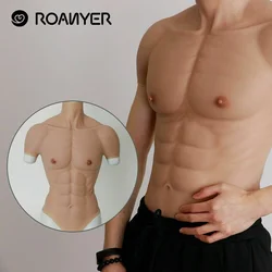 Silicone Muscle Chest Sexy Realistic Men's Vest Abdominal Muscle Strengthening Tights Cosplay Boxing Training Men's Fake Chest