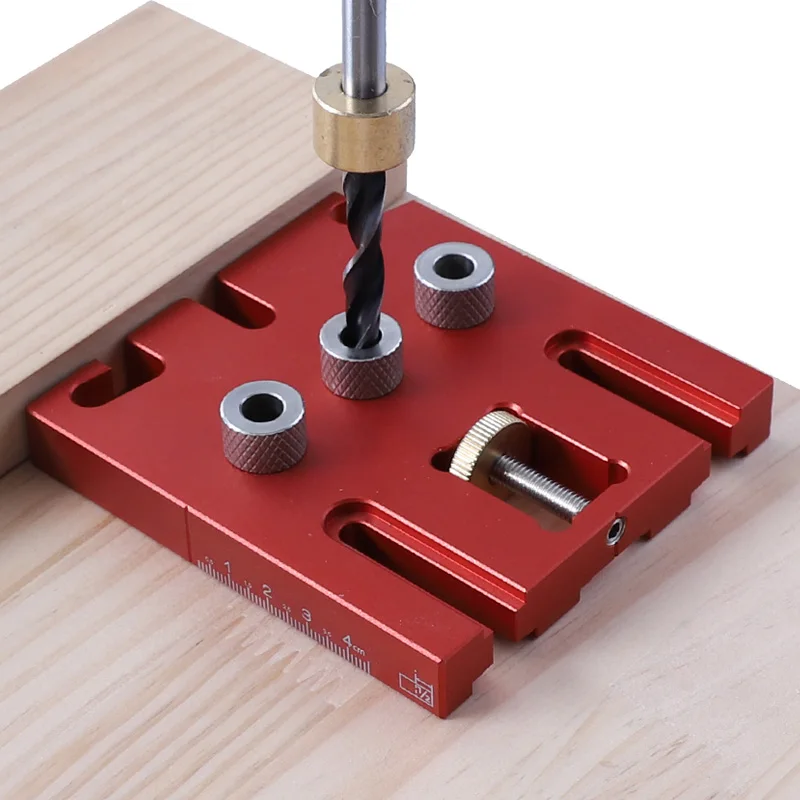 3 In 1 tassello Jig 6/8/10mm regolabile tasca foro Jig connettore per mobili eccentrico ruota dado trapano guida strumenti per carpenteria