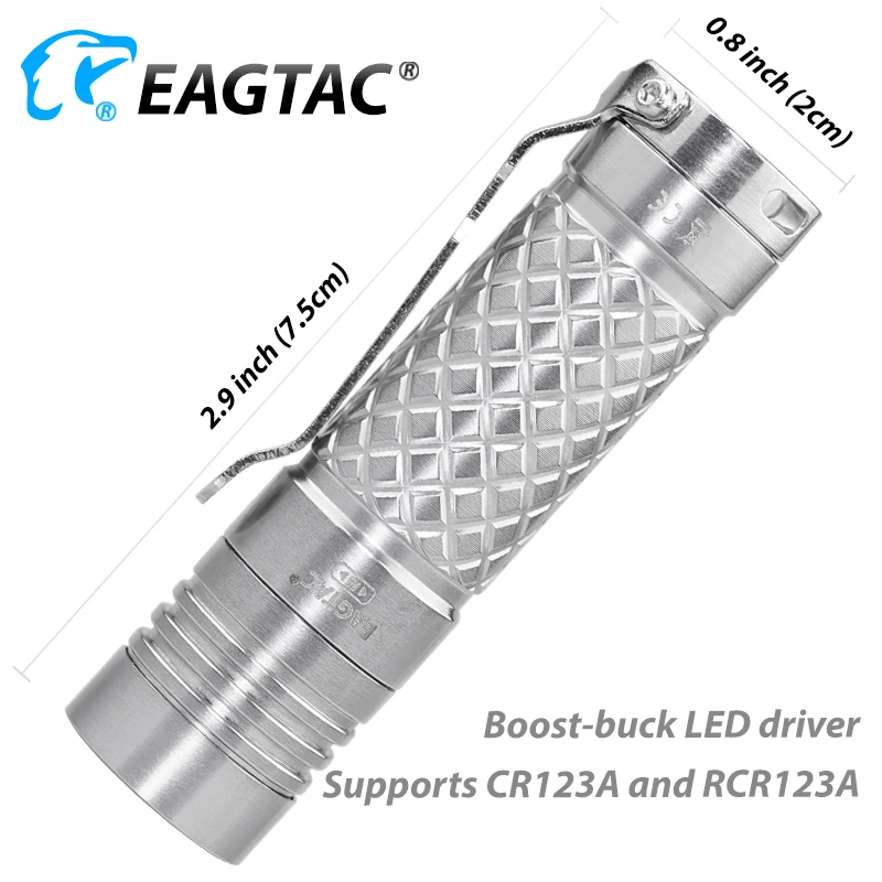 EAGTAC D3C Ti XM-L2 Luminus SFT40 Nichia 519A 4500K CRI93 SST20 CRI95 LED Flashlight EDC Mini Torch 16340 CR123A Limited Edition