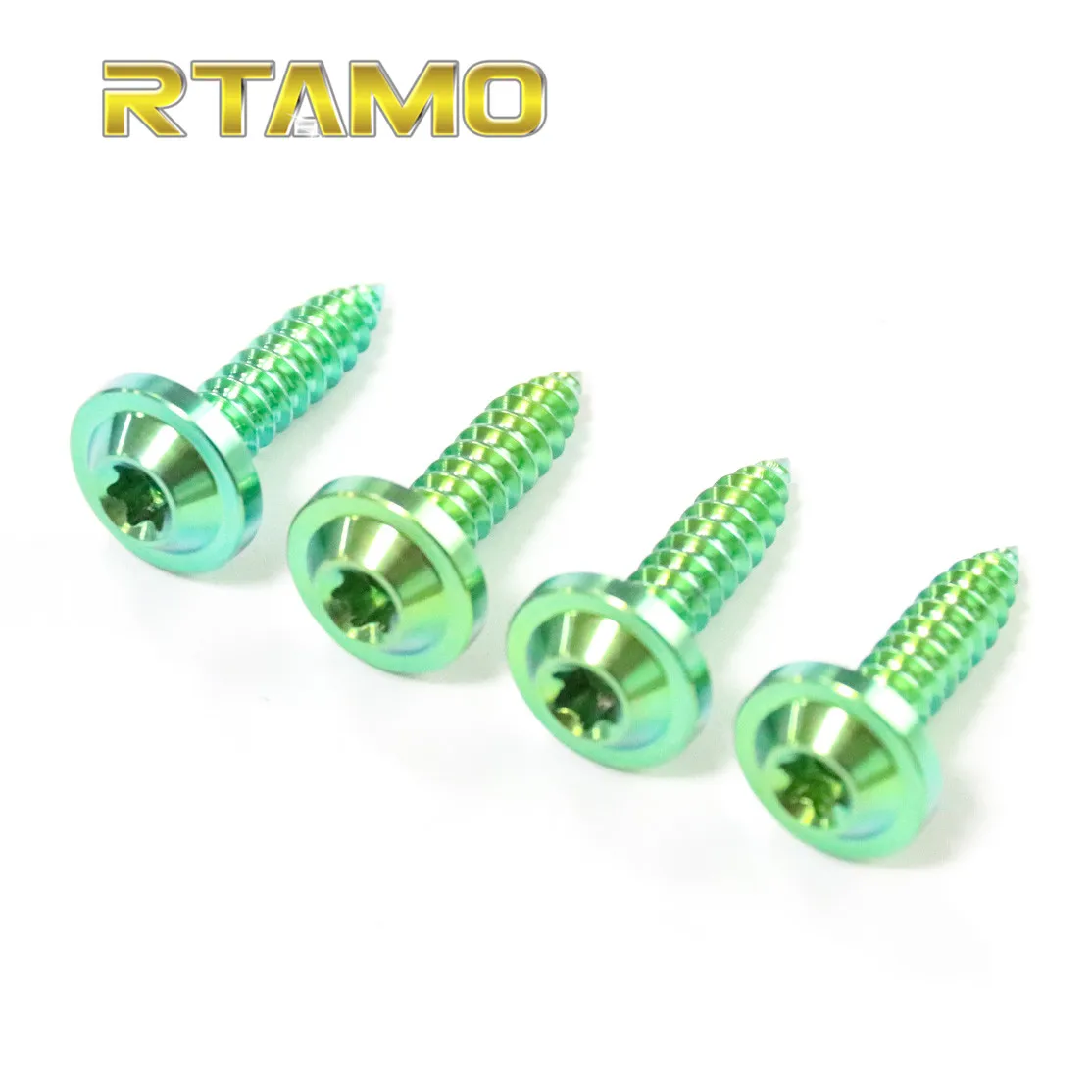 RTAMO| 4PCS Titanium Self-tapping Bolts Kit Fit with Free Wrench for Vespa Sprint 150/Vespa Primavera  Modified Batter Shelf