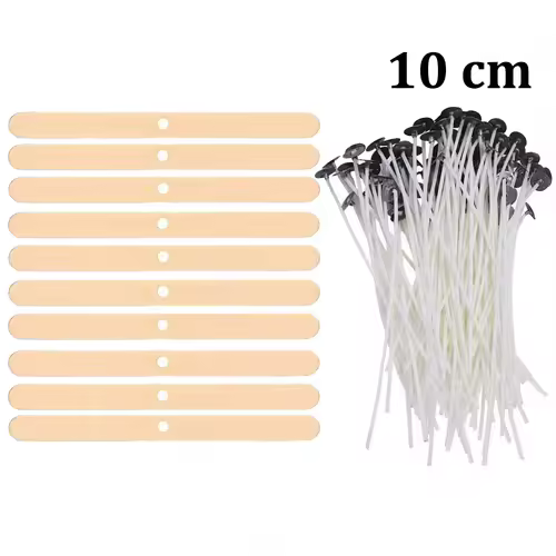 Smokeless Candle Wicks 2.6-20cm Pre-Waxed Cotton Core Wicks with Metal Sustainer Tabs DIY Handmade Candle Making Tools - Image 22