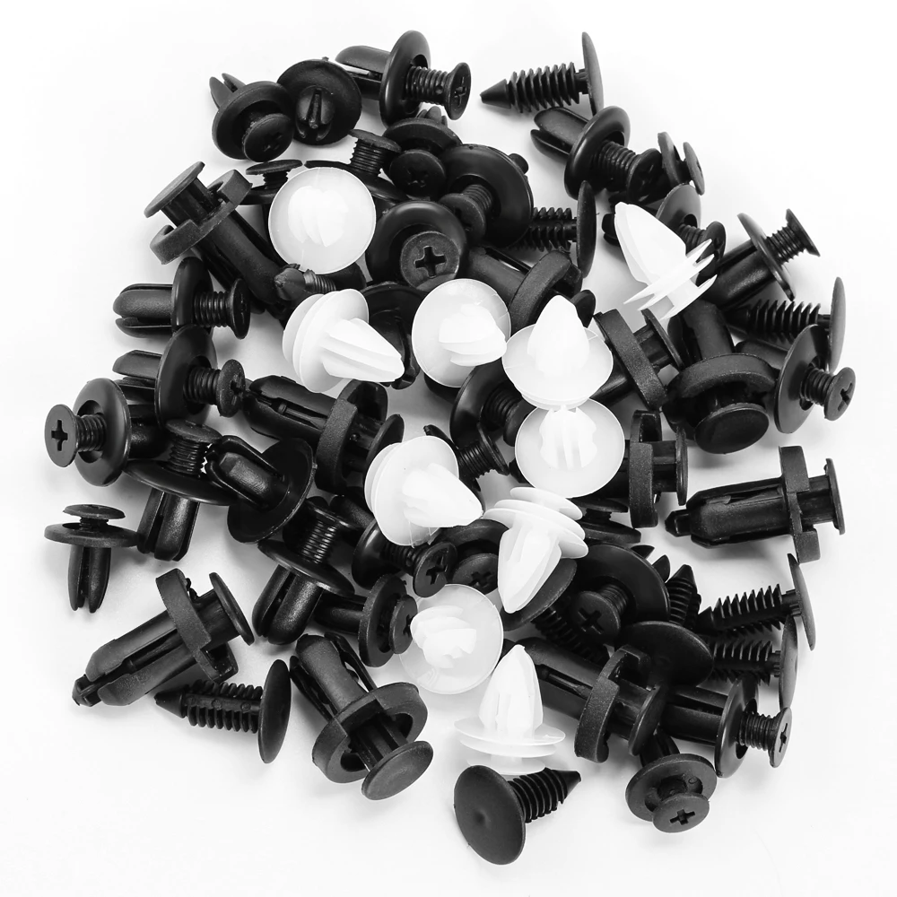 100pcs Mixed Auto Fastener Clip Car Body Push Retainer Pin Rivet Bumper Door Trim Panel Retainer Fastener Kit Car Accessories