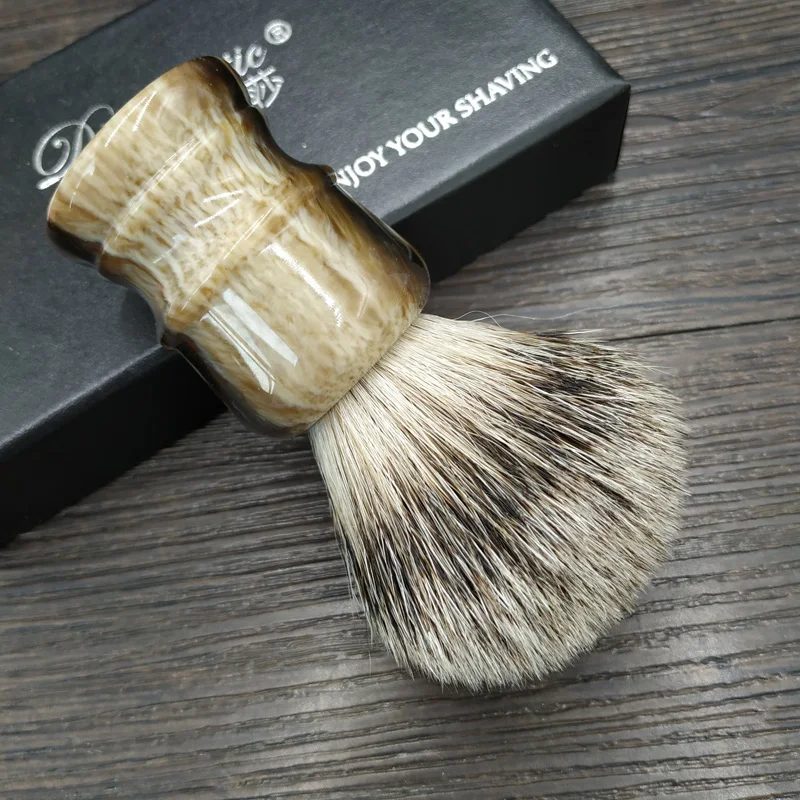 Dscosmetic super badger hair shaving brush and resin handle