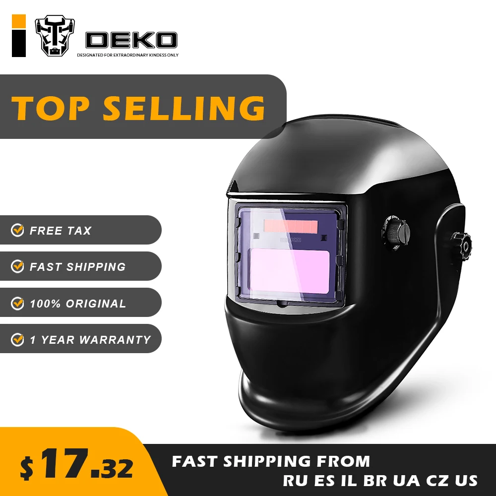 

DEKO DKMZ350 Automatic Darkening Welding Mask for MIG MMA TIG Welding Helmet Goggles Light Filter Professional and DIY Household