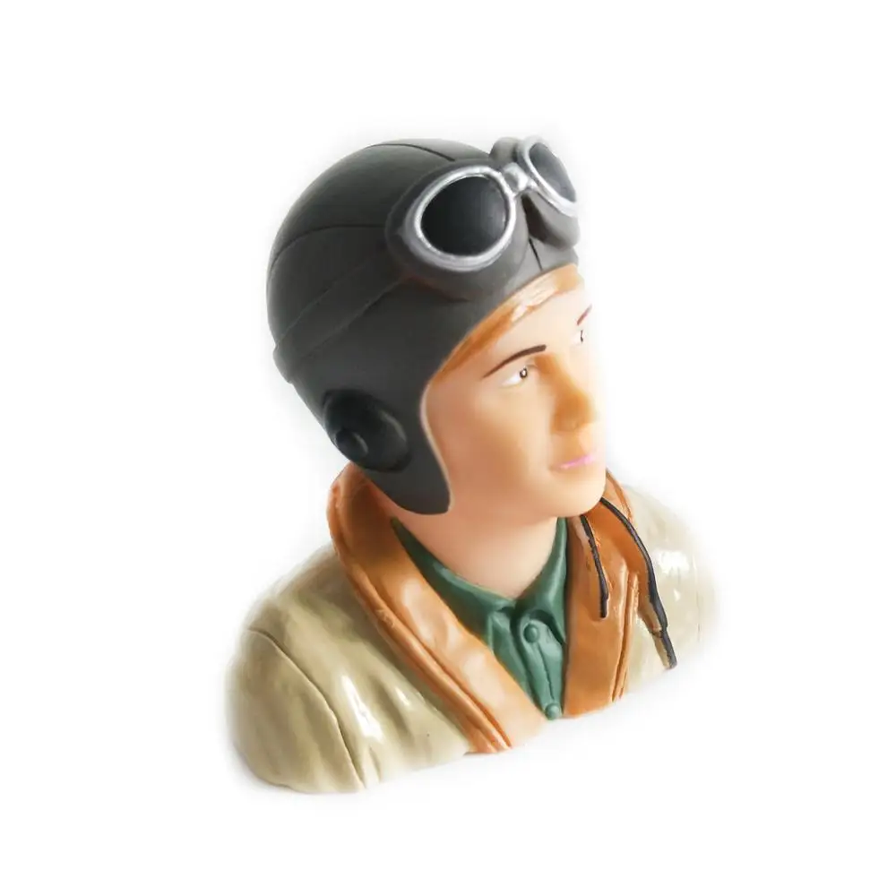 1/6 and 1/9 Scale WWII  RC Model Pilot Figure For Scale Fix Wing Airplane Army Green