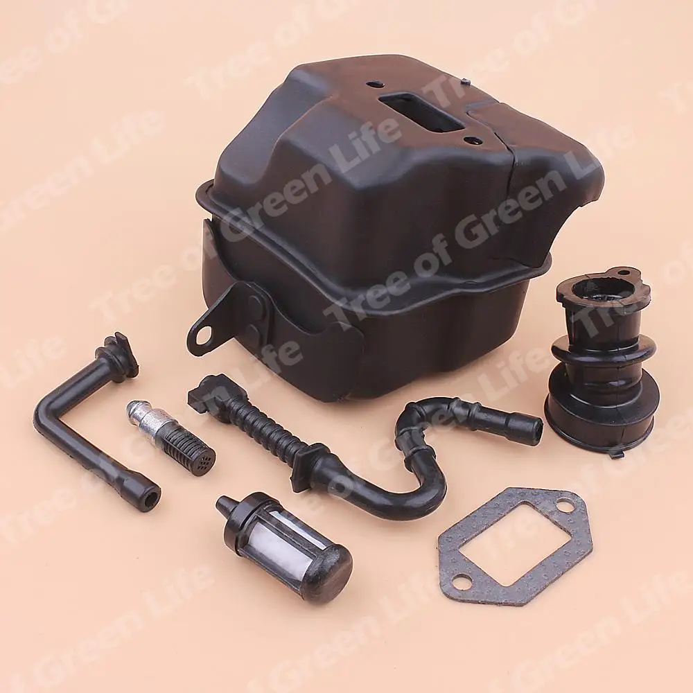 Silenciador de escape para motosierra Stihl MS361 MS 361, colector de admisión, Kit de junta de línea de filtro de aceite y combustible, 1135, 140, 0650