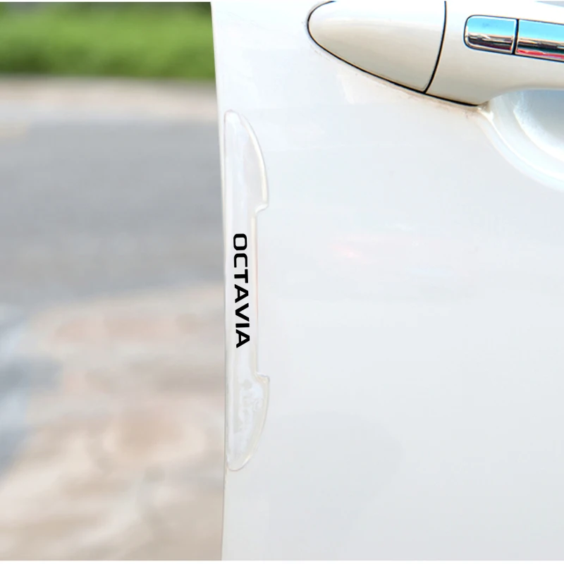 Car door transparent anti-collision protection For Skoda FABIA KAMIQ KAROQ KODIAQ OCTAVIA RAPID SCALA SUPERB Accessories
