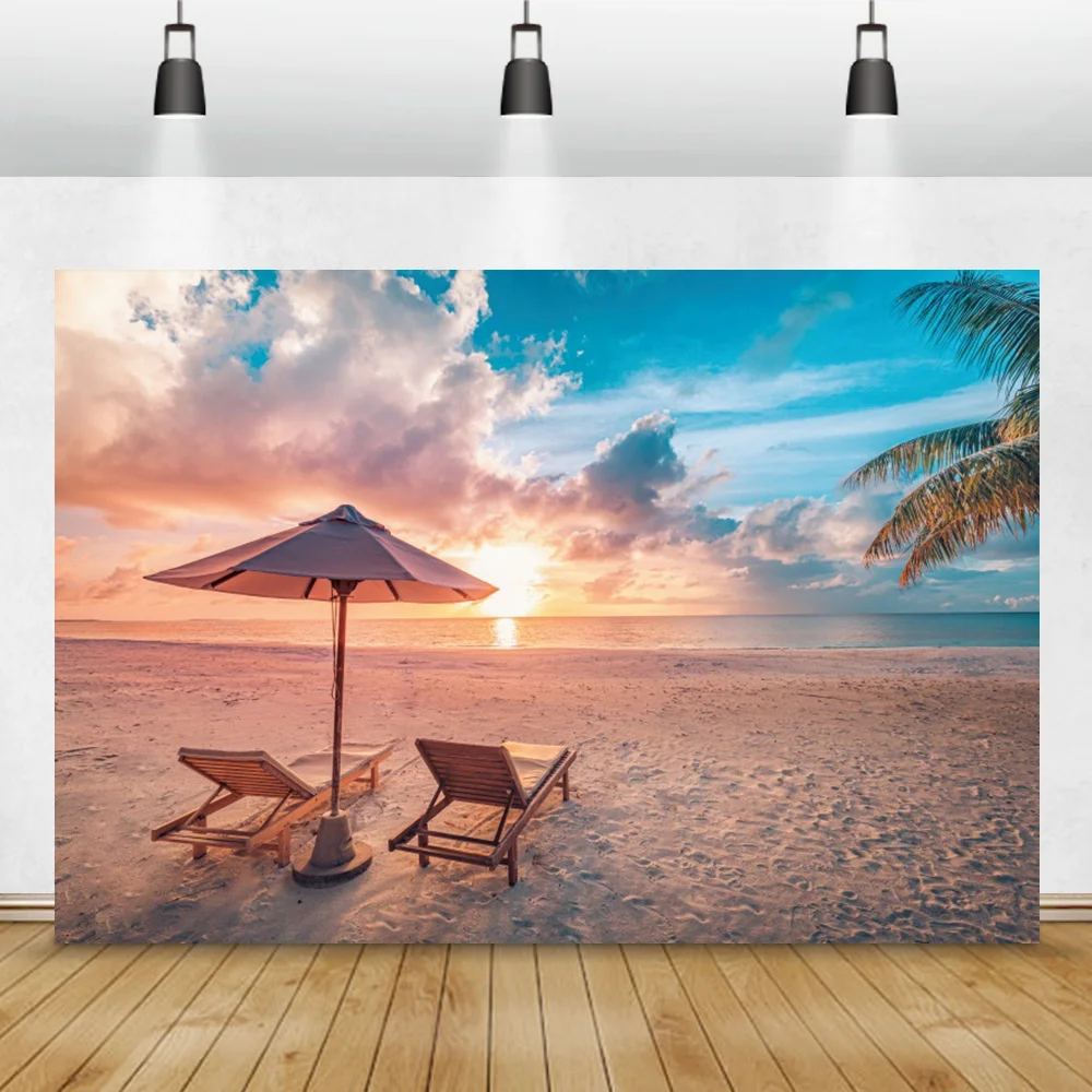 Laeacco-خلفية للتصوير الفوتوغرافي ، خلفية للصيف ، غيوم السماء الزرقاء ، شروق الشمس ، سفينة بخار البحر ، خلفية استوديو الصور