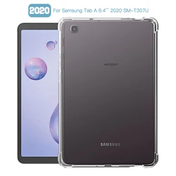 Funda A prueba de golpes para Samsung Galaxy Tab A, 8,4 pulgadas, 2020, 2021, SM-T307U, 8,4 pulgadas, funda de silicona TPU transparente