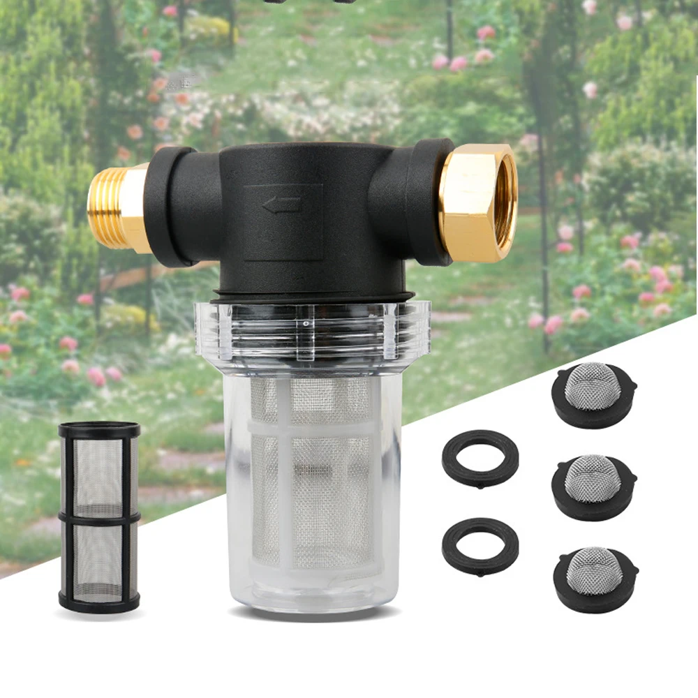 Garden Hose Water Filter Stainless Steel Mesh  G3/4 Thread High Pressure Washer Accessory Water Filter