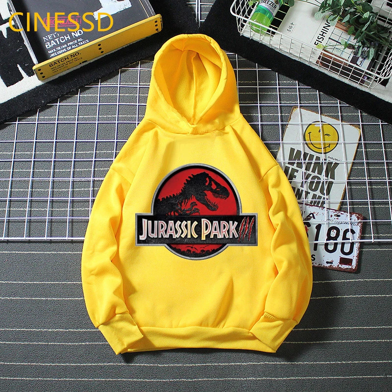 dinosaur print jurassic park hoodies boys clothes cap sweatshirts winter plus velvet kids top girls sport outfit children coat