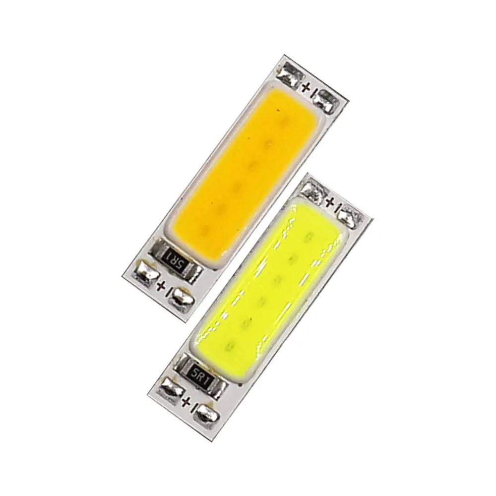 

Dropshipping 5PCS 25x7mm Tiny 1W COB LED Chip Light Source 3V 3.7V LED Bulb Warm Cold White 3000K 6000K Signal Lamp DIY Lighting