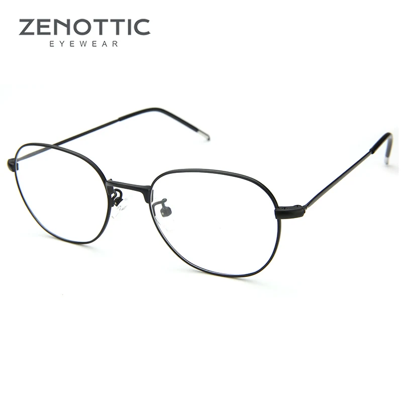 

ZENOTTIC Metal Round Prescription Glasses Retro Anti Blue Light Photochromic Reading Eyewear Optical Myopia Computer Eyeglasses