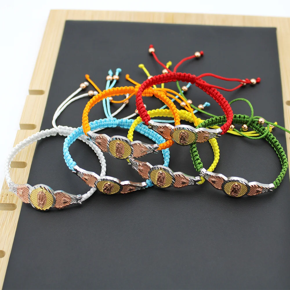 New Religious Virgin Woven Rope Geometrically Adjustable Bracelet Fashion Classic Jewelry Wholesale For Men And Women