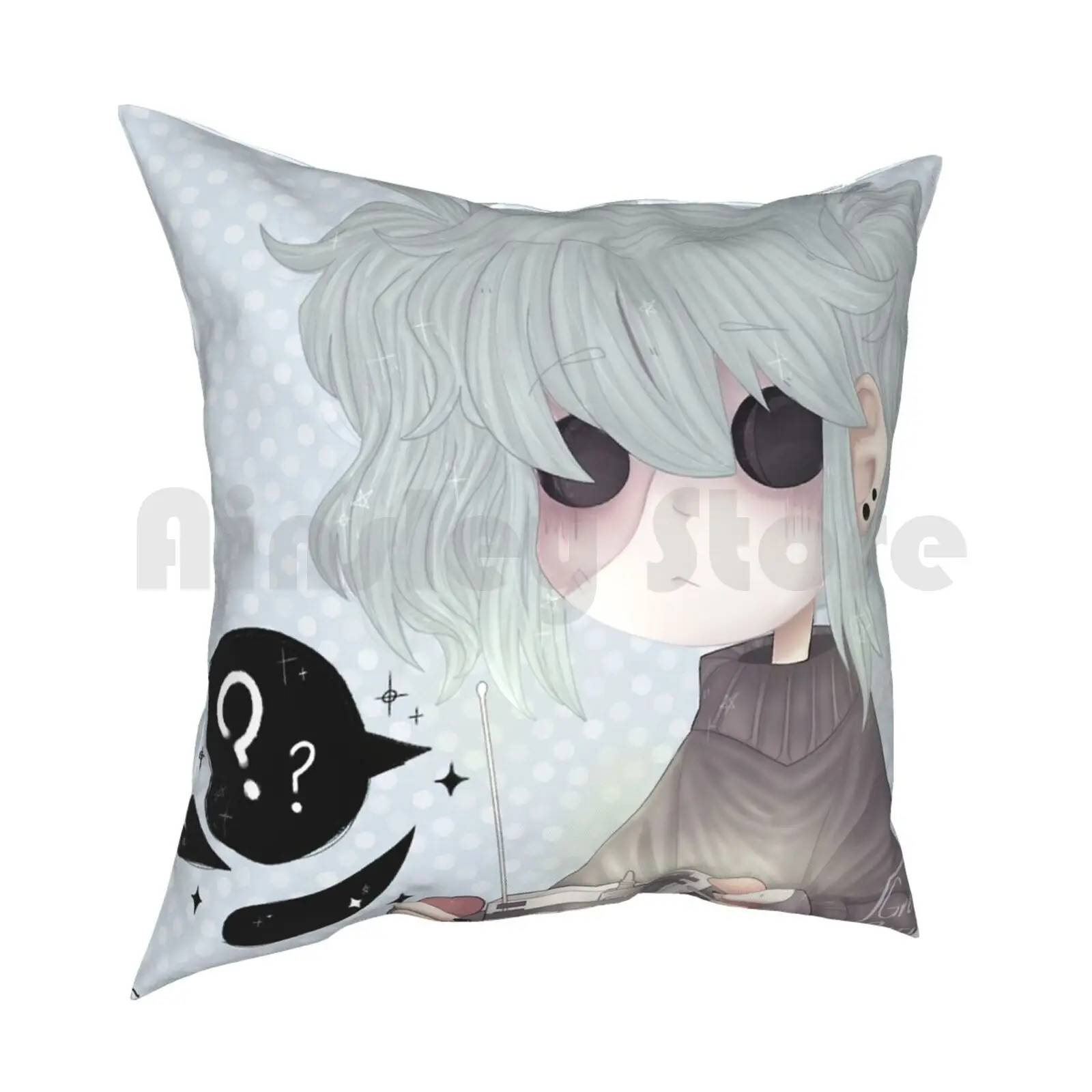 Chibi Sal Pillow Case Printed Home Soft Throw Pillow Sally Face Sal Fisher Portable Moose Sally Face Indie Game Horror