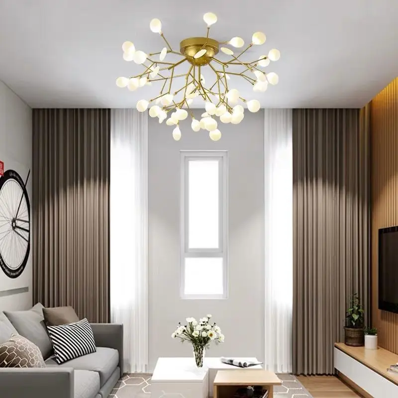 Flush Mount Lampadario di Lasciare Lampadario Lampada a Soffitto Cucina Ad Isola Ramo di Un Albero Lampadario Metà Del Secolo Della Decorazione