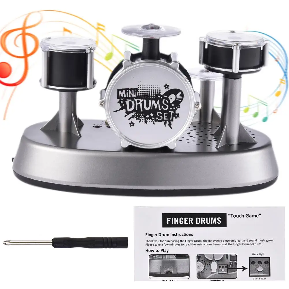 Electric Mini Drum Desktop Drum Set Finger Drum Set Electronic Finger Drums Mini Drum Set For Desk Drum Kit To Play With Your Fi