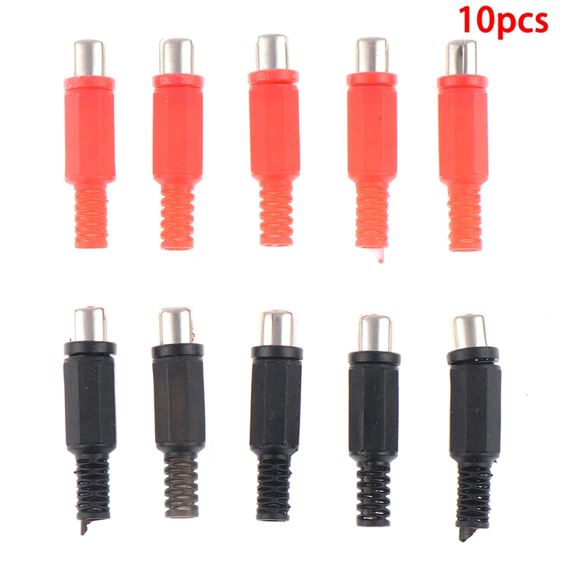 10 pcs 50V 0.5A RCA Audio Connectors Female Welding Jack Cold Pressure Socket Adapter