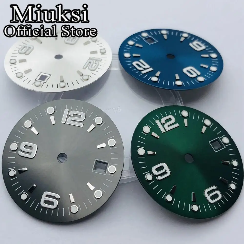 Miuksi 31.5mm silver/black/blue/green/gray sterile dial fit ETA 2836 2824 Mingzhu DG2813 3804 Miyota8205 8215 821A movement