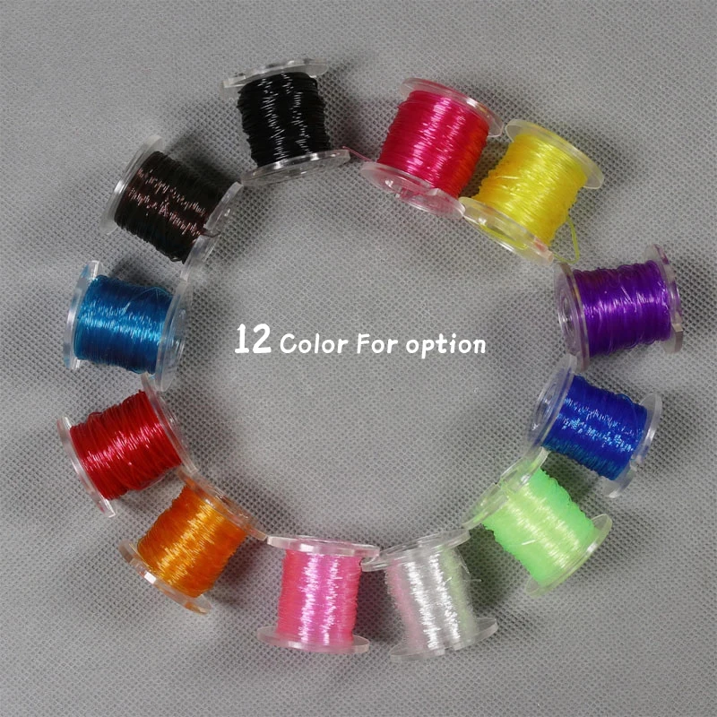 Wifreo Clear Stretch Rib Round Larvae Lace Nymph Ribbing Material Body Fly Tying Line Green Red Brown Multiple Color