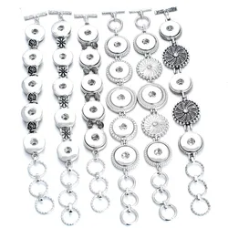 Fashion Snap Jewelry Adjustable Snap Bracelet Fit 18-20mm Snap Button DIY Charm Bracelets Bangles