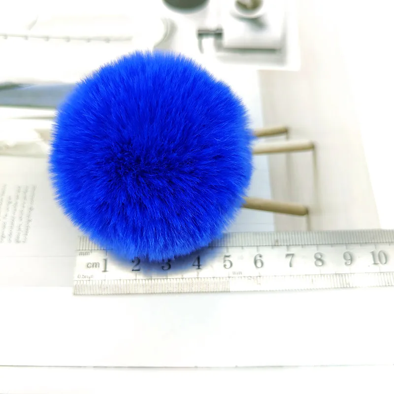 Pompom 5Cm Imitated Rabbit Fur Ball Pompons Knitted Scarf Hat Plush Children DIY Keychain Crafts Accessories Materials 5 Pieces