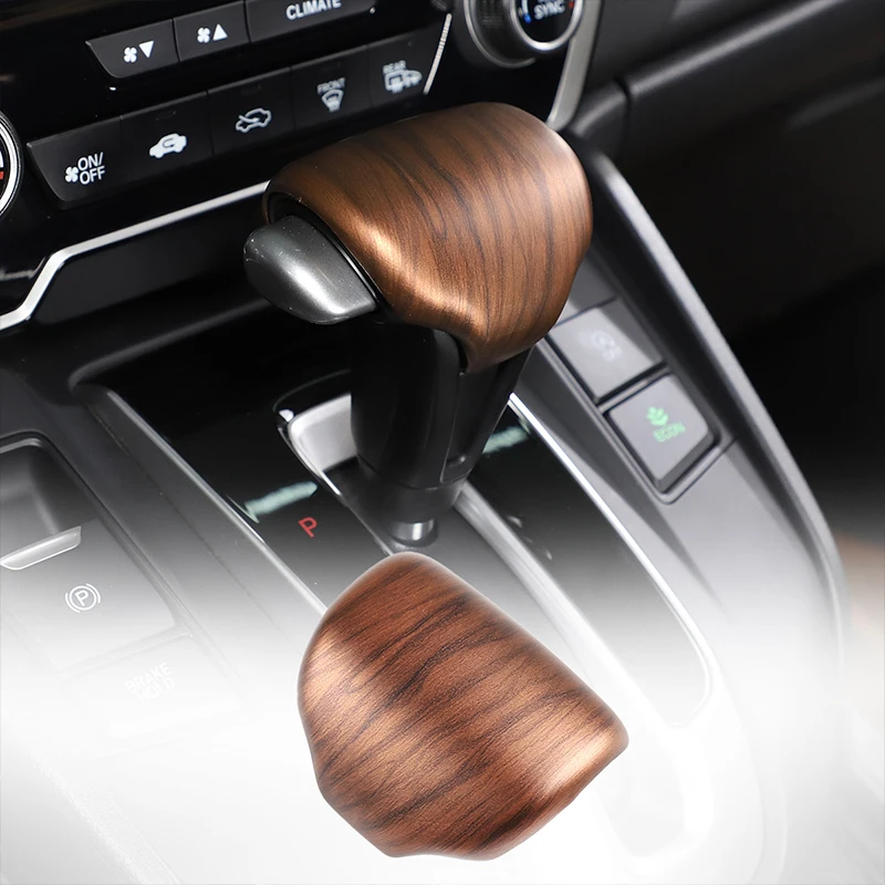 

For Honda CR-V 2017-2021 Car Styling ABS Peach wood grain Car Center Console Shift Head Cover Decoration Sticker Car Accessories