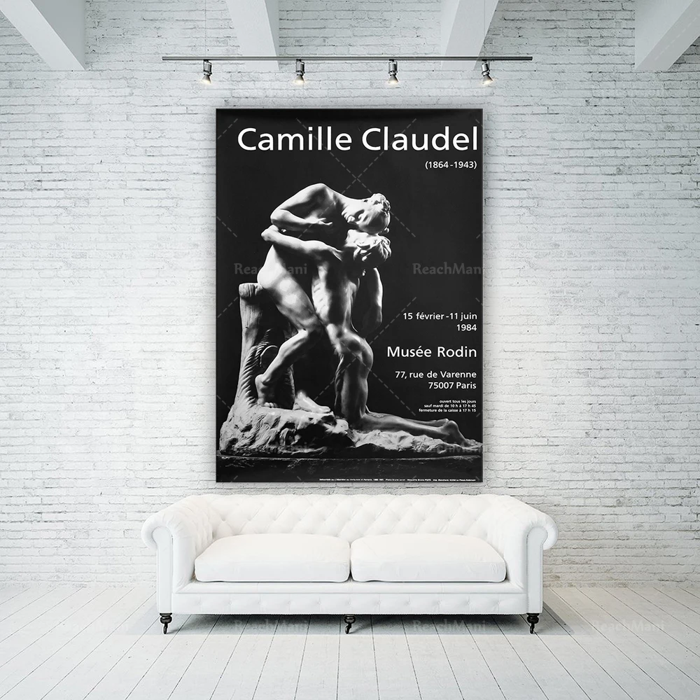 1984 Camille Claudel Exhibition Poster, Original French Poster, Paris Souvenir, Sculpture Posteer, Gift for an Artist, Canadian