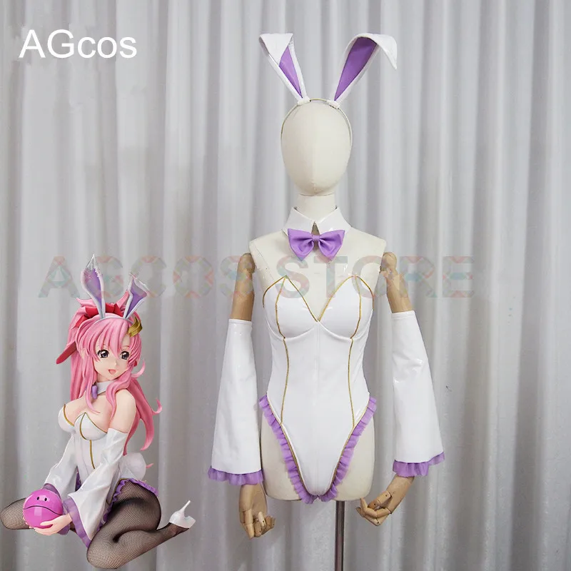 

AGCOS Custom Size Anime SEED Lacus Clyne Doujin Bunny Girl Cosplay Costume Jumpsuits Lingeris Woman Sexy Cosplay