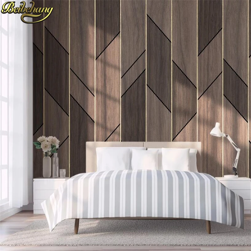 custom papel de parede 3d wallpaper European minimalist bedroom living room TV backdrop stripes abstract mural 3D wall Stickers