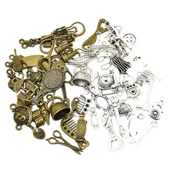 30pcs Wholesale Vintage Daily Necessities Charms Zinc Alloy Metal  Mixed Pendants For DIY Handmade Jewelry Accessories Making