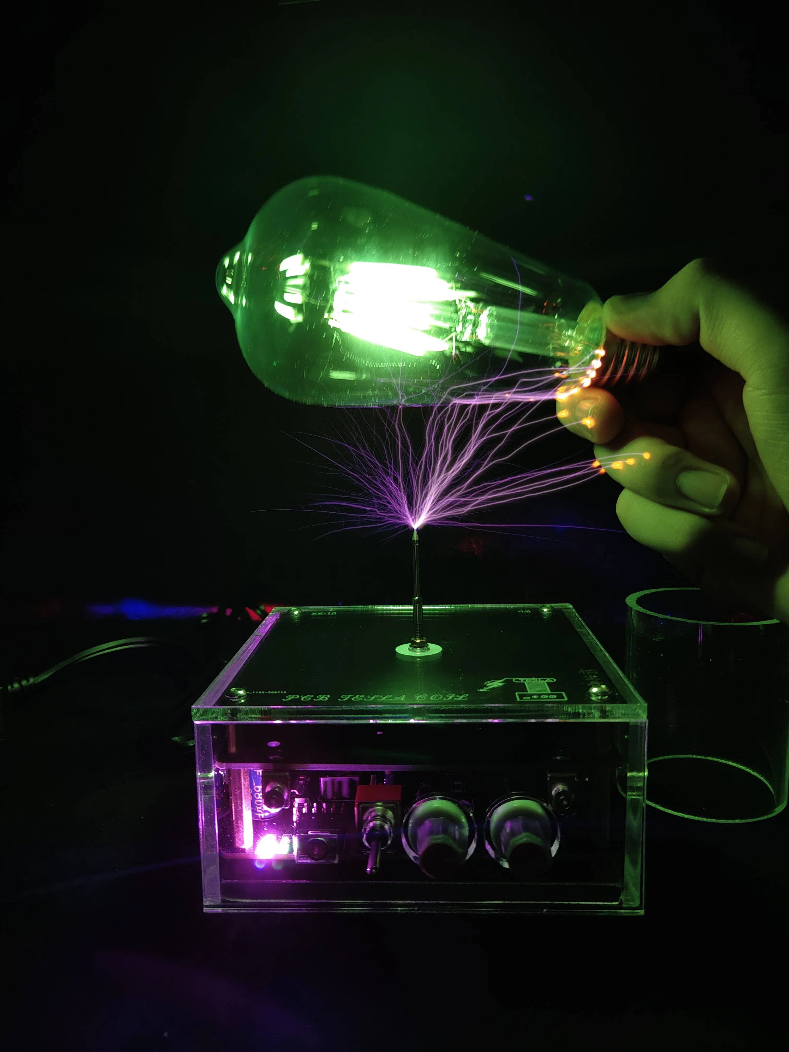 Bobine de musique Tesla SSTC, outil de Science et d'éducation de la foudre artificielle, bricolage d'expérimentation, cadeaux d'anniversaire créatifs