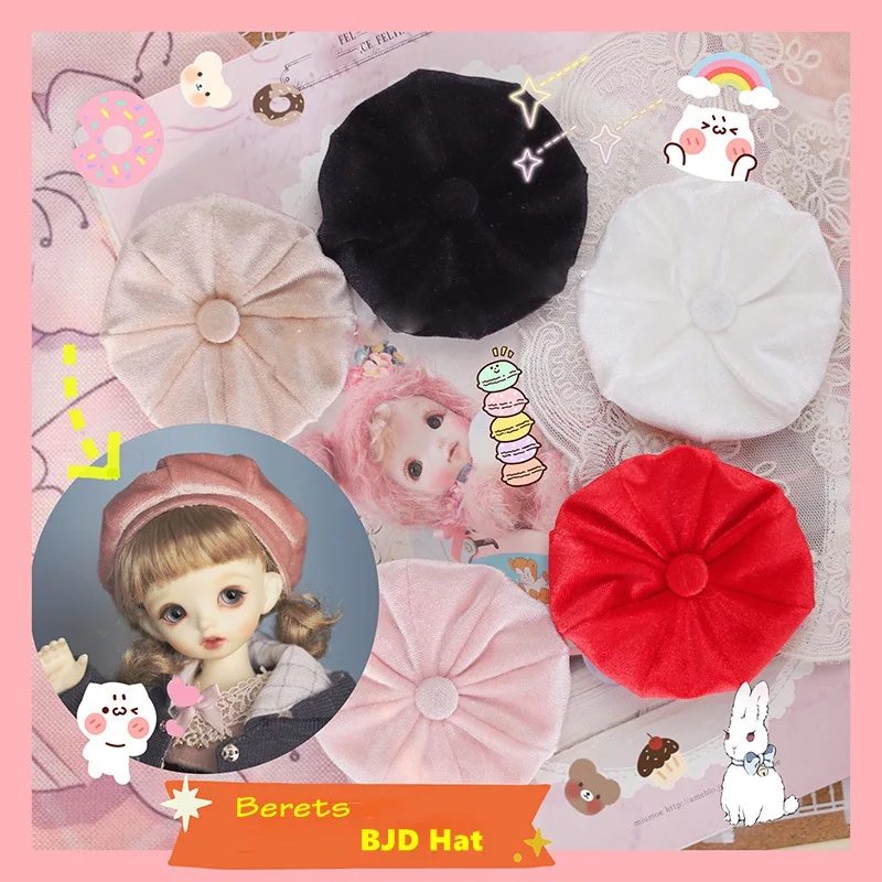 1/6 1/4 1/3 Scale BJD Clothes Fashion Casual Berets Hat For BJD/SD YOSD MSD SD13 SD17 SSDF Strong Uncle Doll Accessories C0909